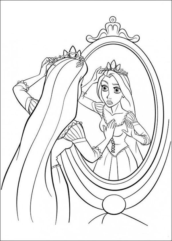 tangled coloring pages rapunzel in frozen - photo #27