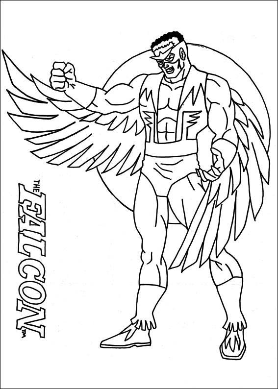 falcon avengers coloring pages - photo #3