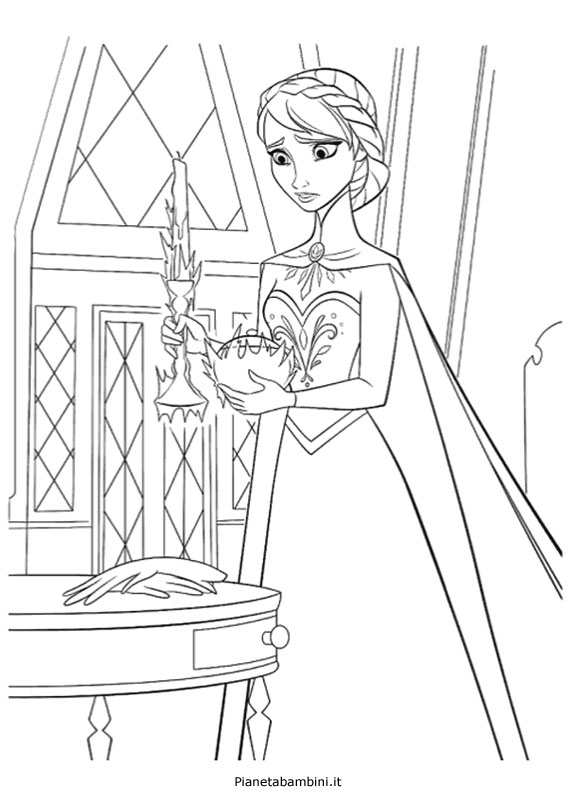 Castello Di Ghiaccio Di Elsa Da Colorare