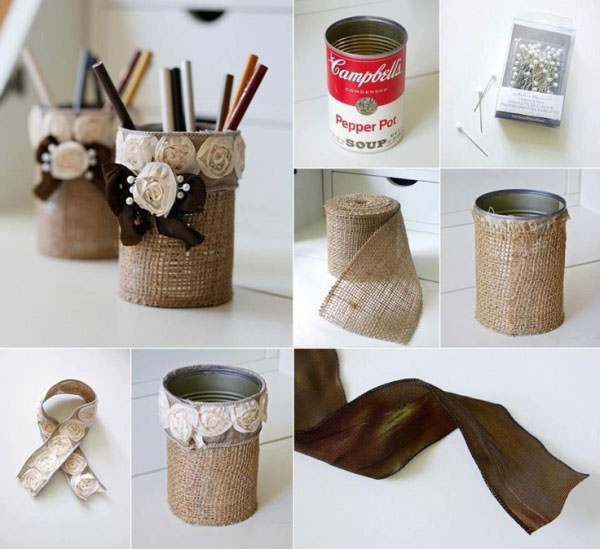Portapenne fai da te: 20 idee per lavoretti per bambini ... Decorazioni shabby chic fai da te