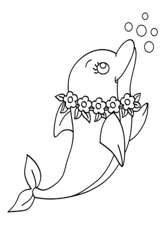 30 disegni di delfini da colorare for Disegni pesci da colorare e stampare per bambini