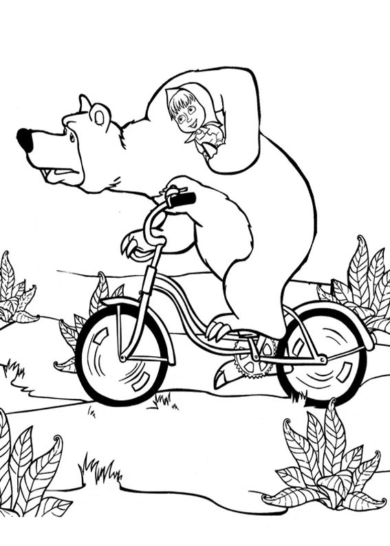 99 disegni di masha e orso da colorare