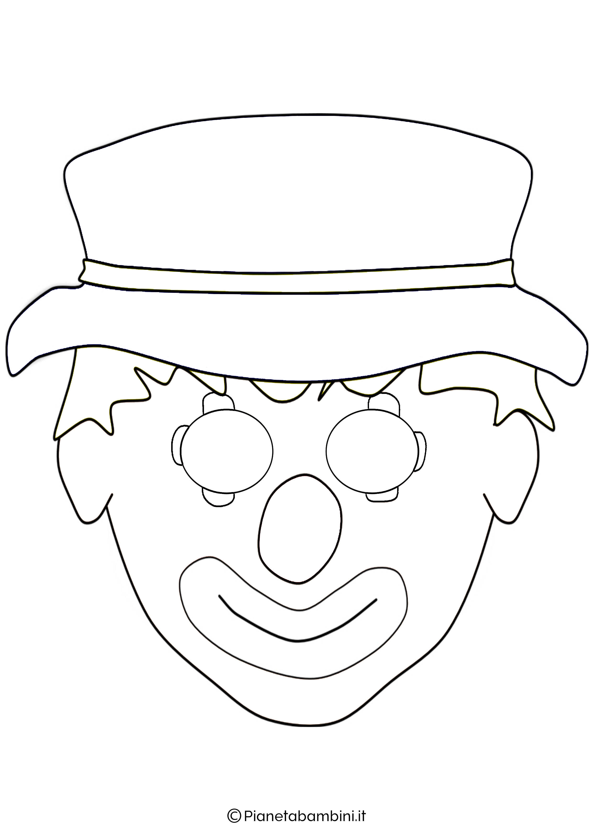 Maschere Di Carnevale Da Colorare Pagliaccio