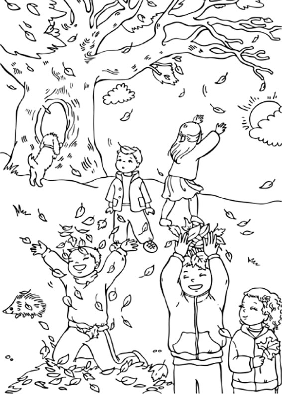 activity village coloring pages autumn trees - photo #4