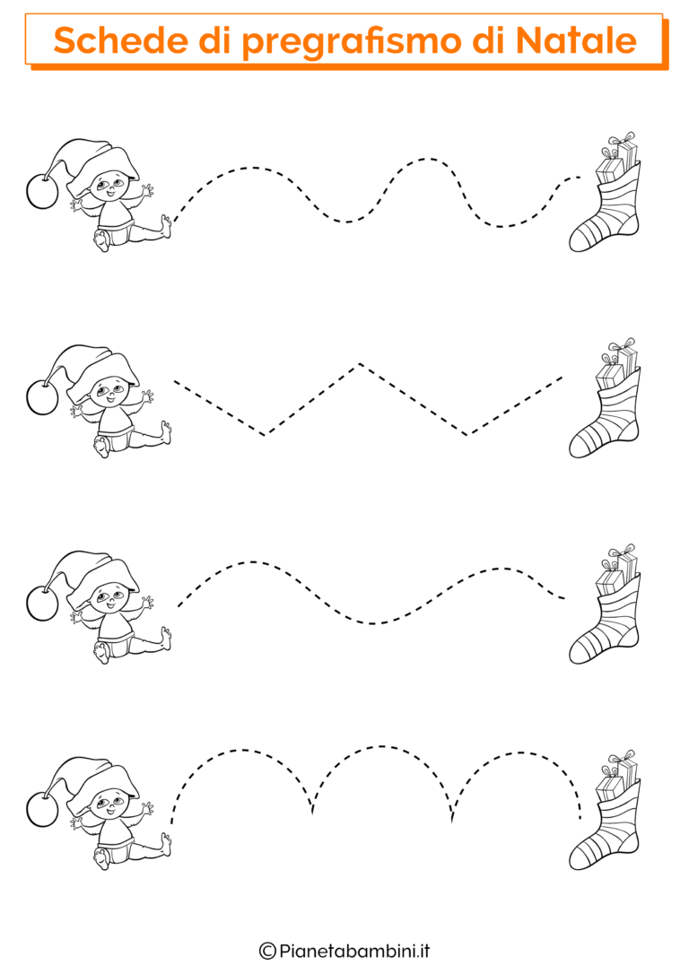 Schede Di Pregrafismo Di Natale Pianetabambini It