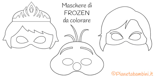 Maschere Di Carnevale Da Colorare Di Principesse