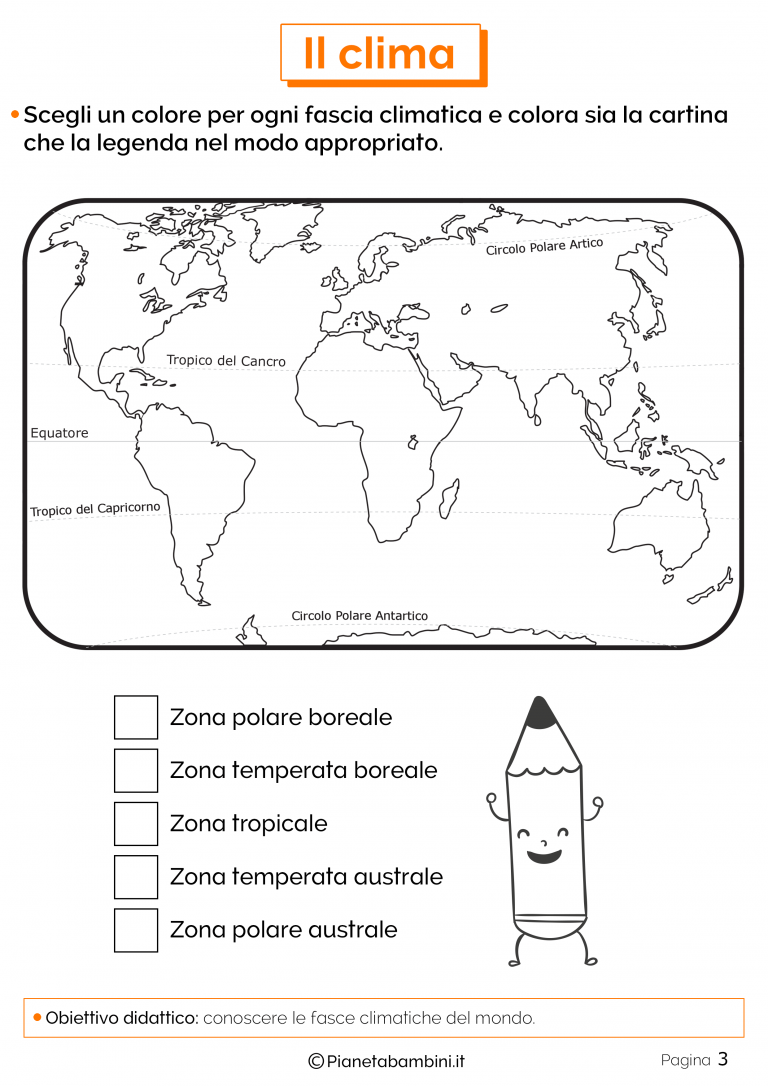 Il Clima Schede Didattiche Per La Scuola Primaria PianetaBambini It