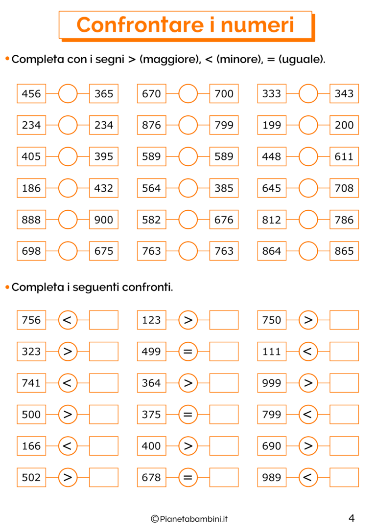 I Numeri Oltre Il 100 Schede Didattiche Per La Classe Seconda