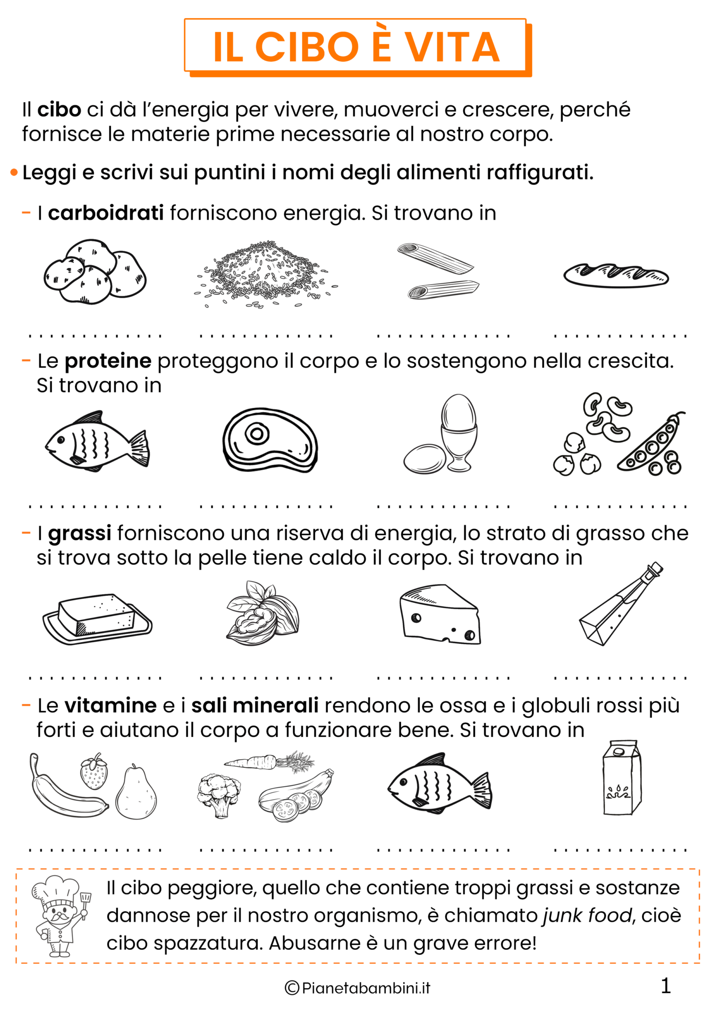 Educazione Alimentare Schede Didattiche Per La Scuola Primaria Pianetabambini It