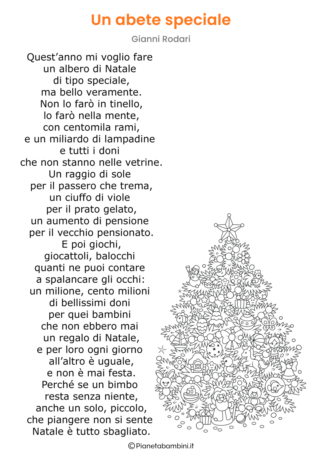 Poesie Di Natale Di Gianni Rodari PianetaBambini It