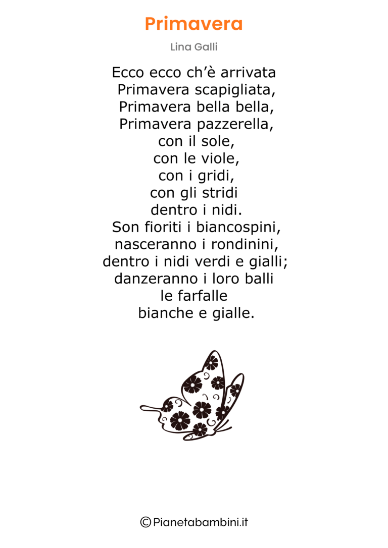 Poesie Sulla Primavera Brevi Pianetabambini It