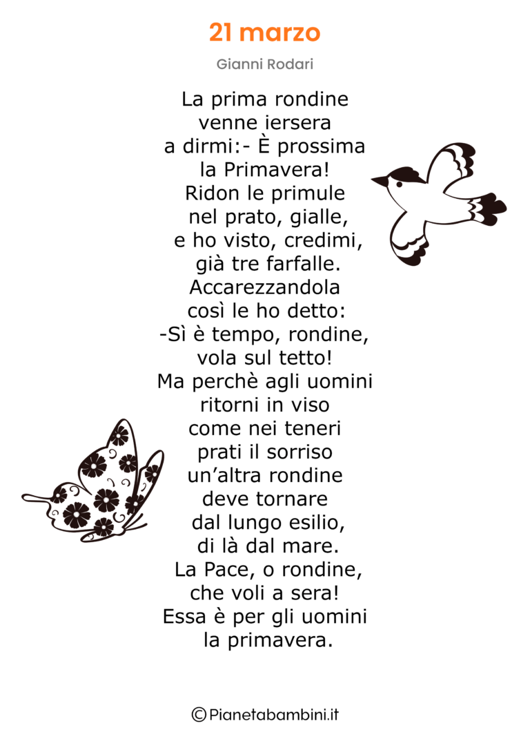 Poesie Sulla Primavera Di Gianni Rodari PianetaBambini It