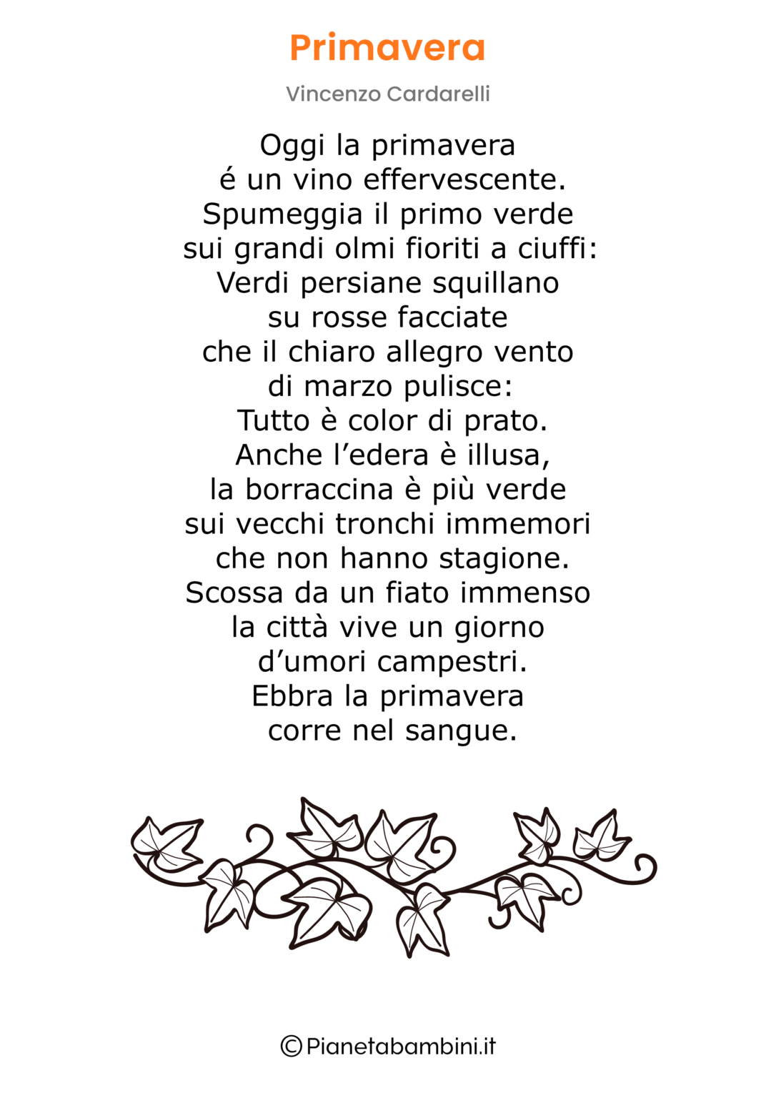 24 Poesie Sulla Primavera Brevi PianetaBambini It