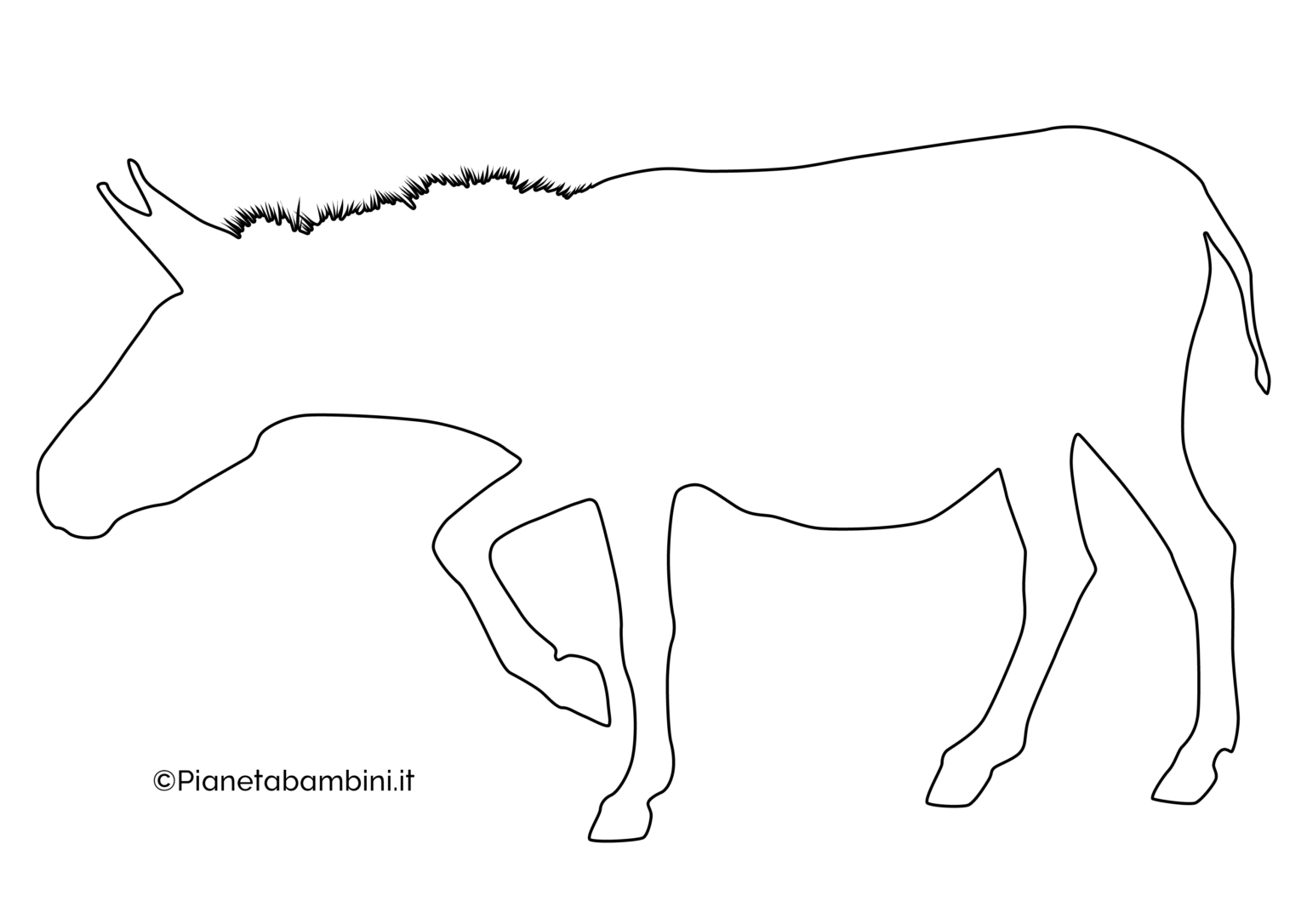 Sagome Di Asini Da Stampare E Ritagliare Pianetabambini It