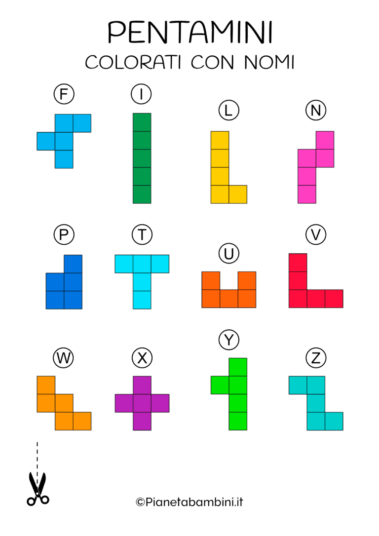 Pentamini Da Stampare In PDF PianetaBambini It