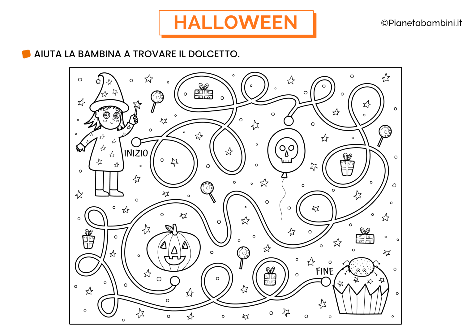 Labirinti Di Halloween Da Stampare Per Bambini PianetaBambini It