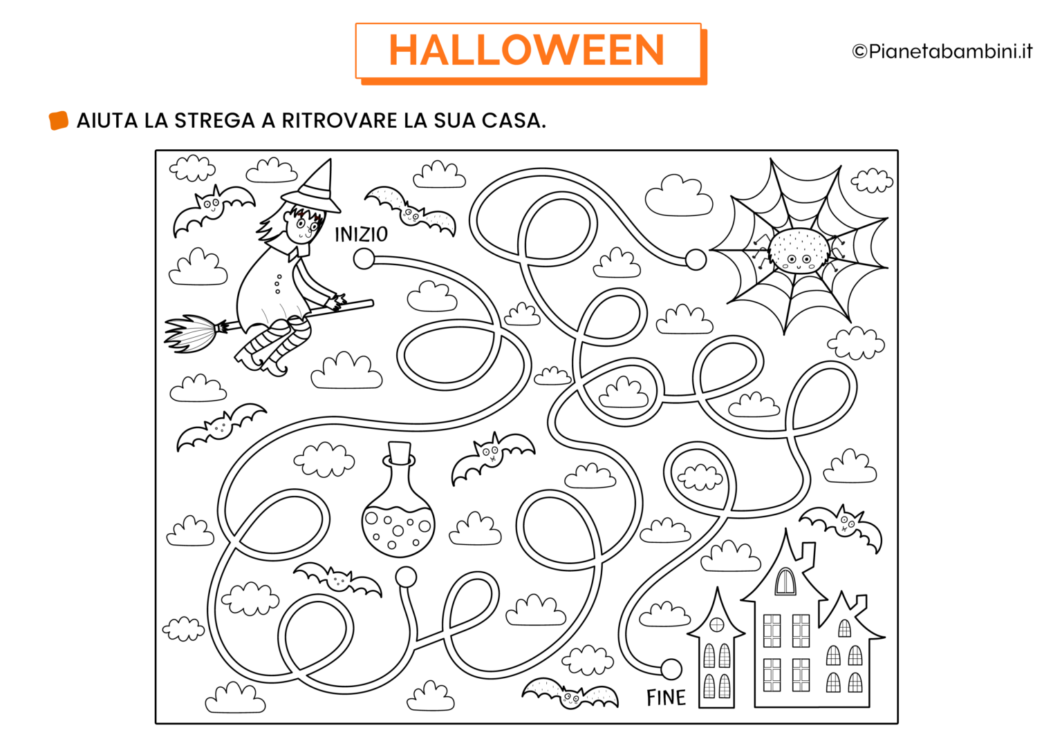 Labirinti Di Halloween Da Stampare Per Bambini PianetaBambini It