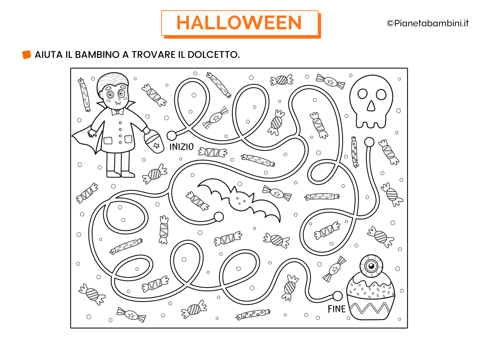 Labirinti Di Halloween Da Stampare Per Bambini PianetaBambini It