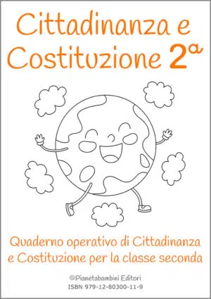 Copertina del quaderno operativo di Cittadinanza e Costituzione per la classe seconda