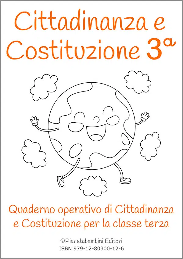 Copertina del quaderno operativo di Cittadinanza e Costituzione per la classe terza