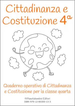 Copertina del quaderno operativo di Cittadinanza e Costituzione per la classe quarta