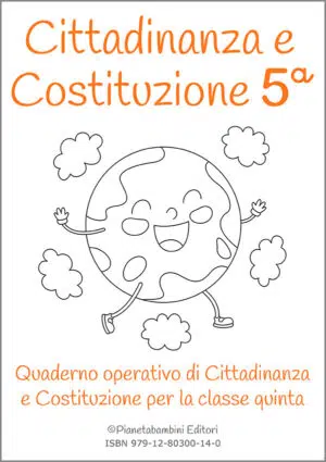 Copertina del quaderno operativo di Cittadinanza e Costituzione per la classe quinta