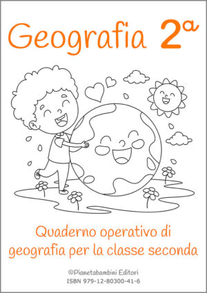 Copertina del quaderno operativo di geografia per la classe seconda