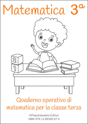 Copertina del quaderno operativo di matematica per la classe terza