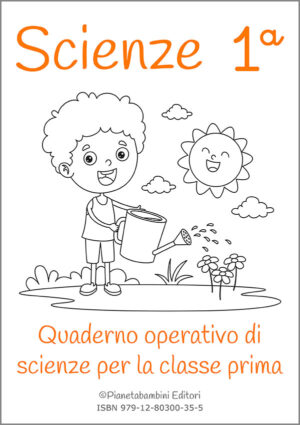 Copertina del quaderno operativo di scienze per la classe prima