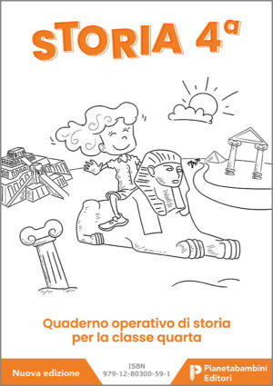 Copertina del quaderno operativo di storia per la classe quarta