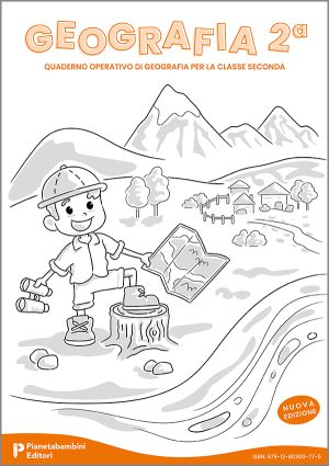 Copertina del quaderno operativo di geografia classe seconda della Scuola Primaria