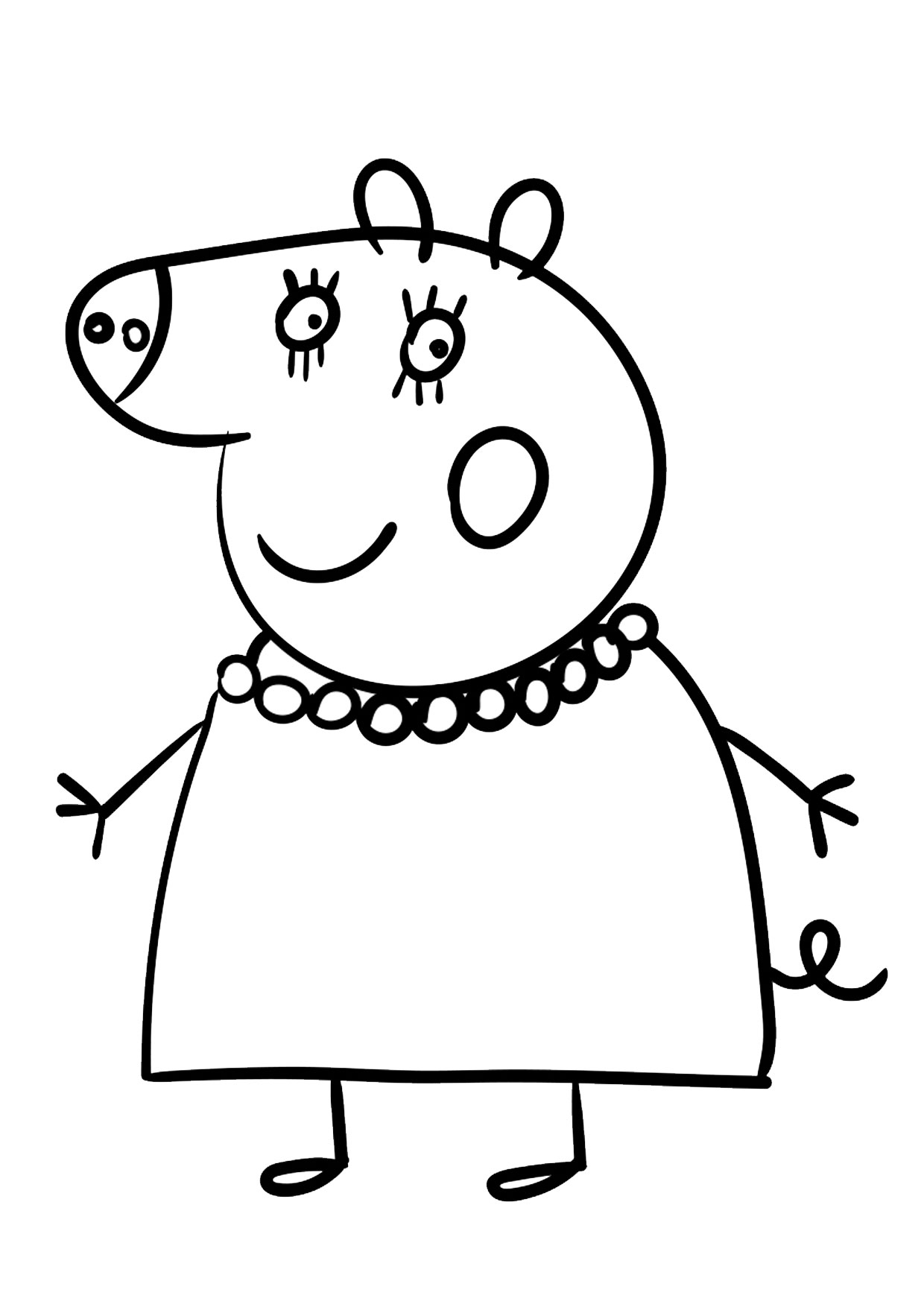 Disegno Peppa Pig da colorare 03