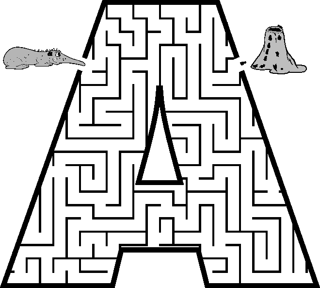 Labirinto sulla lettera maiuscola A