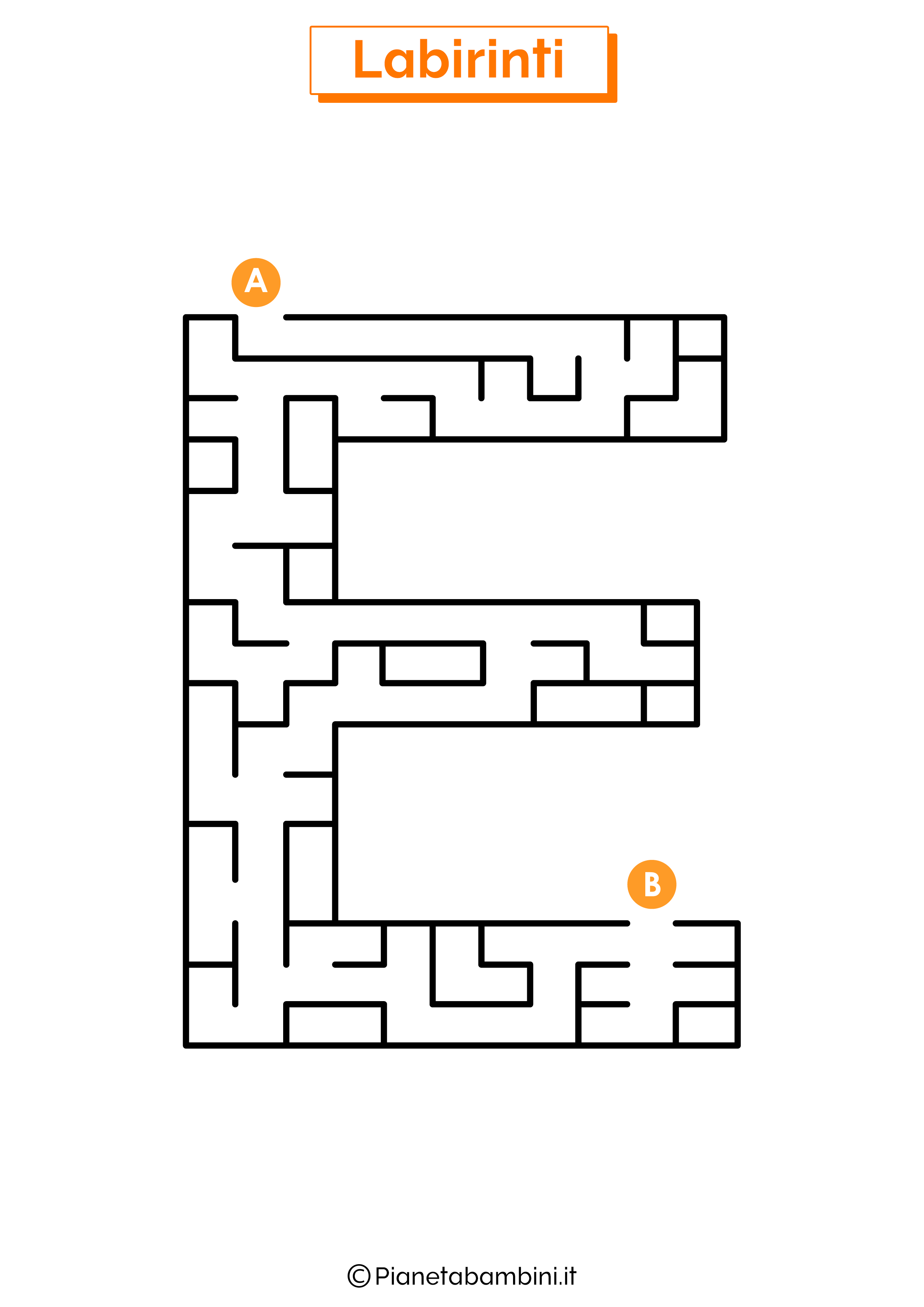 Labirinto sulla lettera E