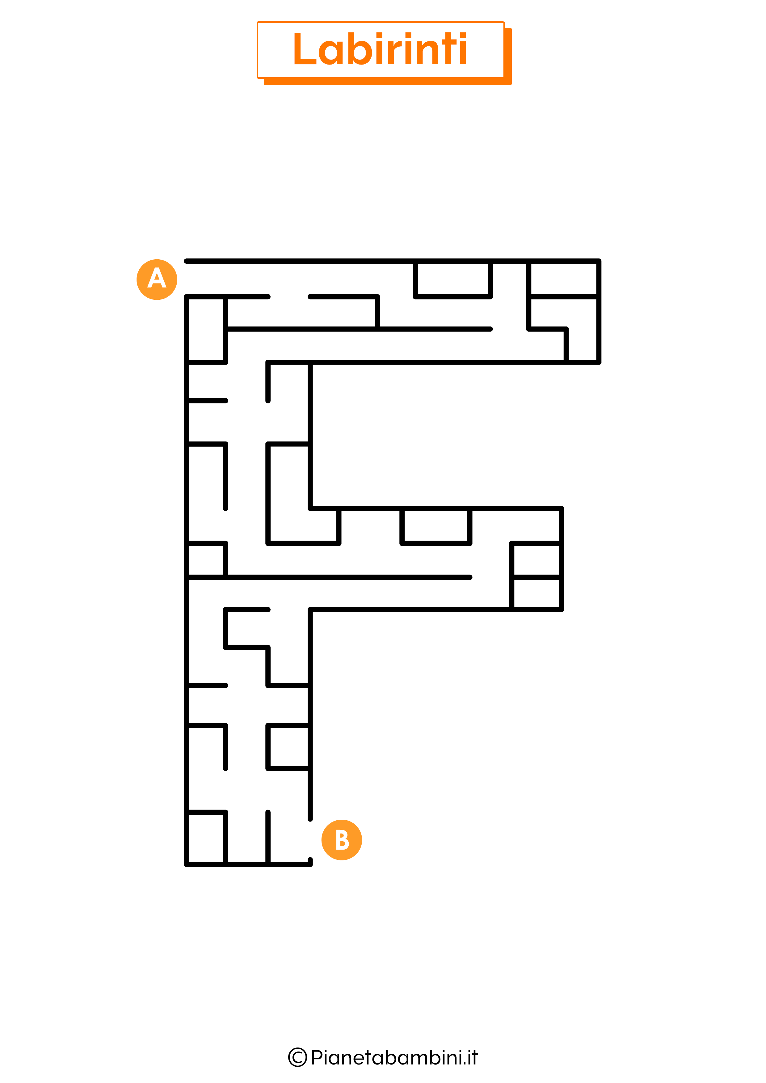 Labirinto sulla lettera F