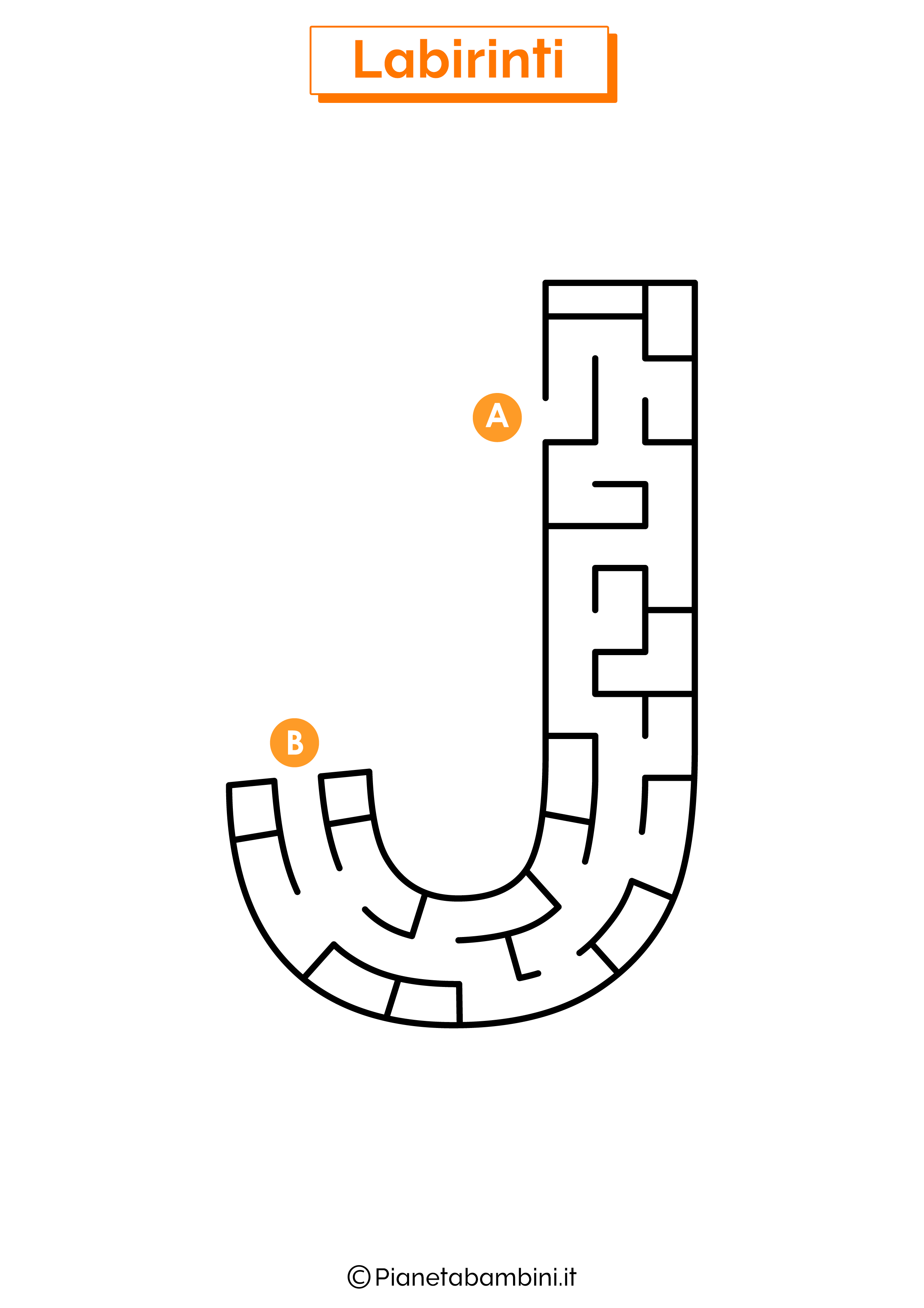 Labirinto sulla lettera J