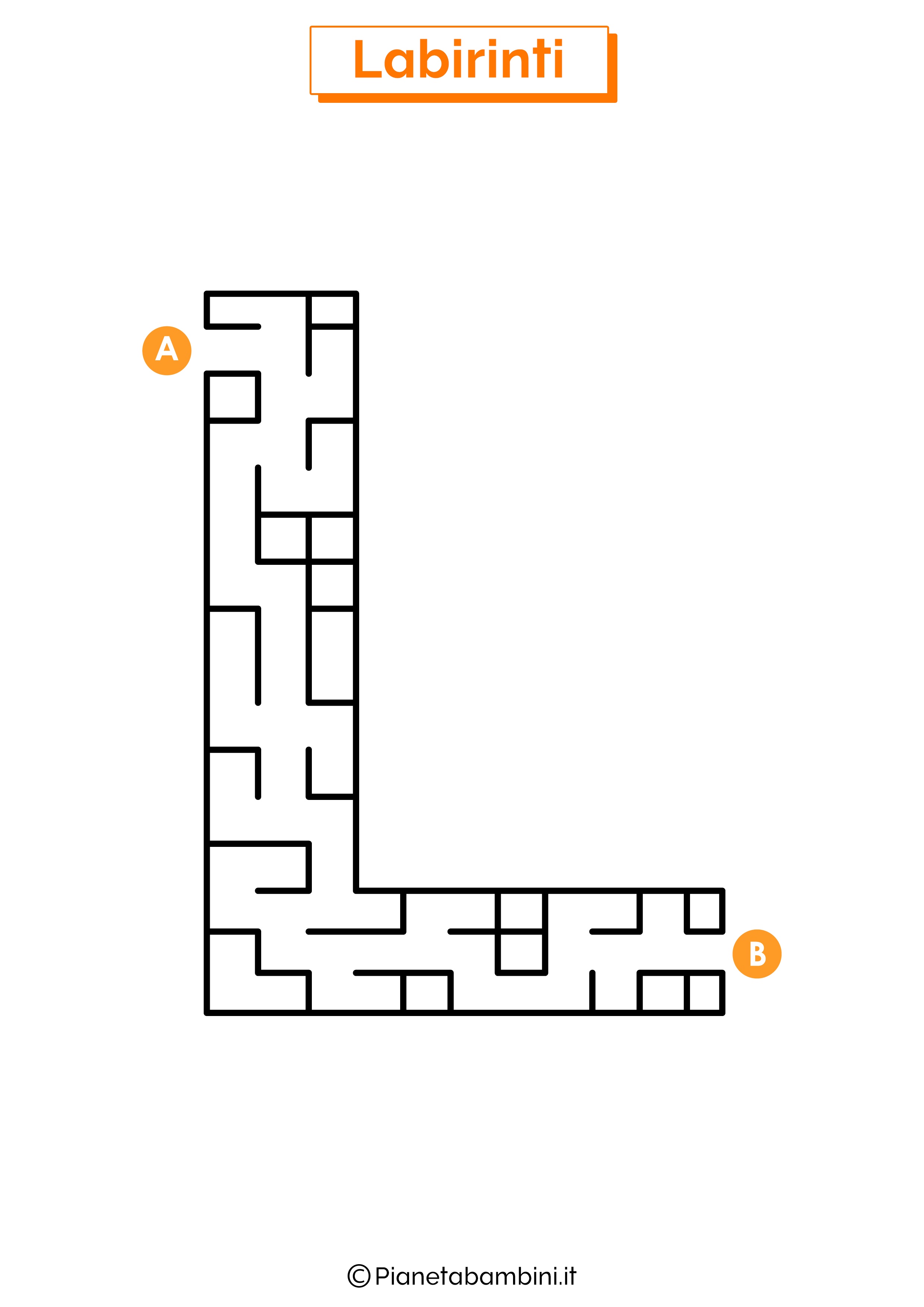 Labirinto sulla lettera L