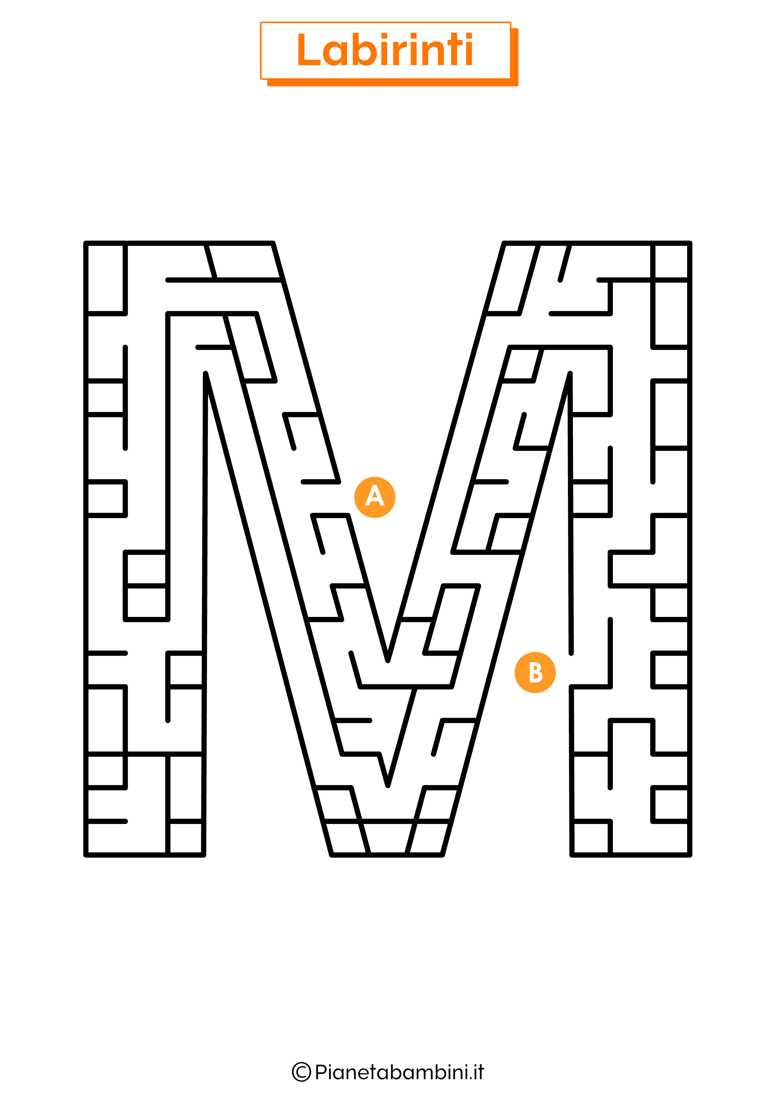Labirinto sulla lettera M