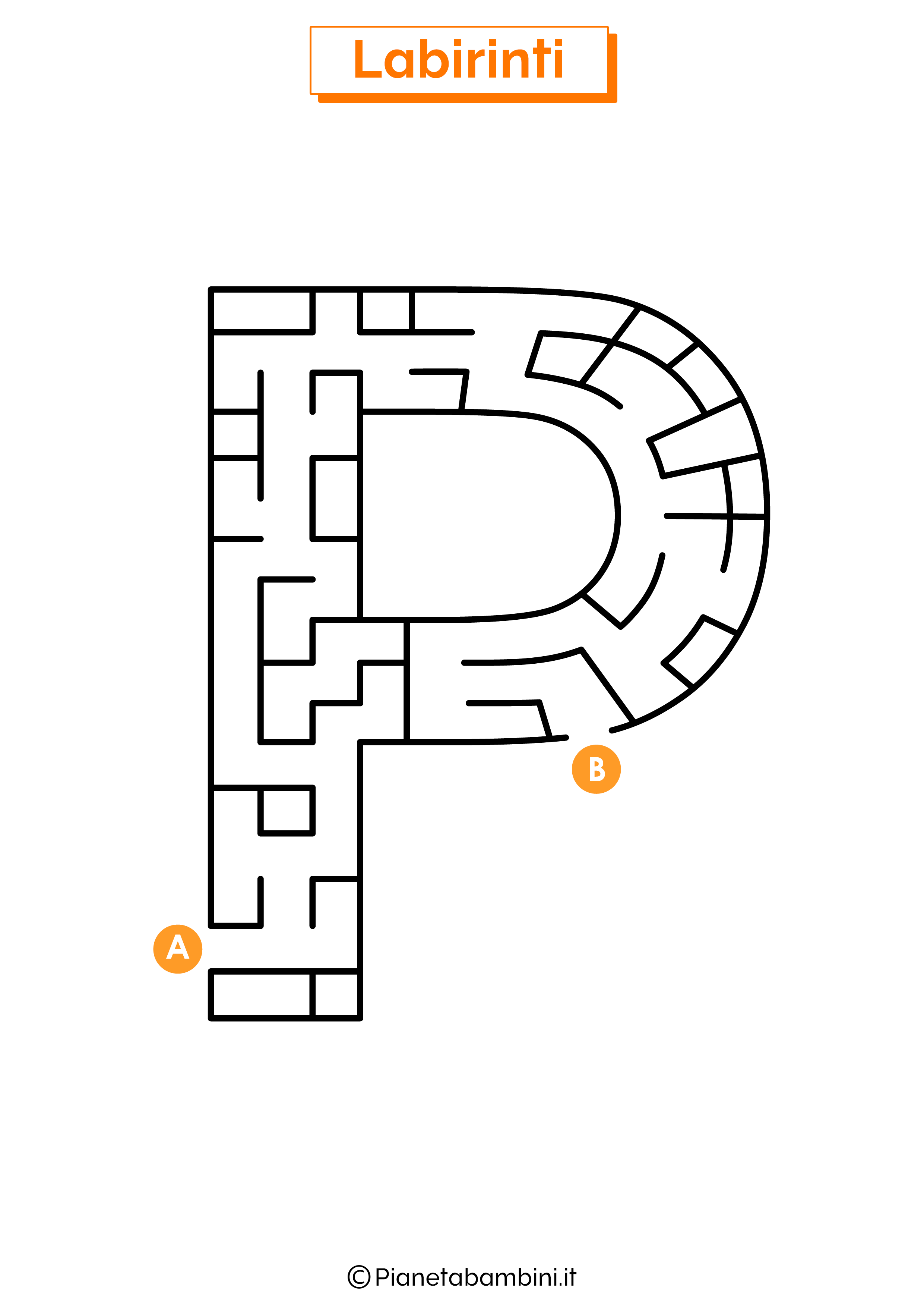 Labirinto sulla lettera P