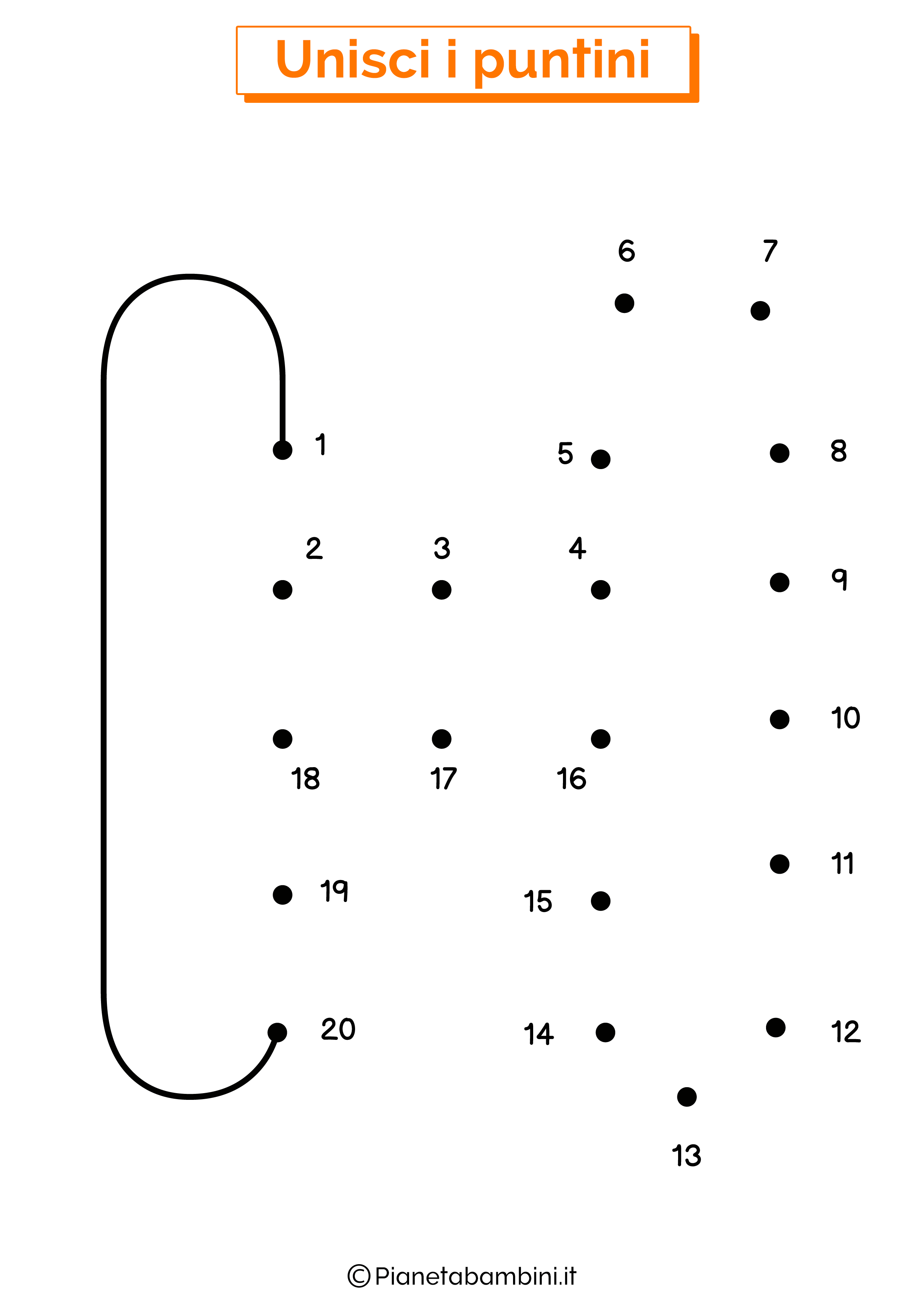 Unisci i puntini con la lettera H
