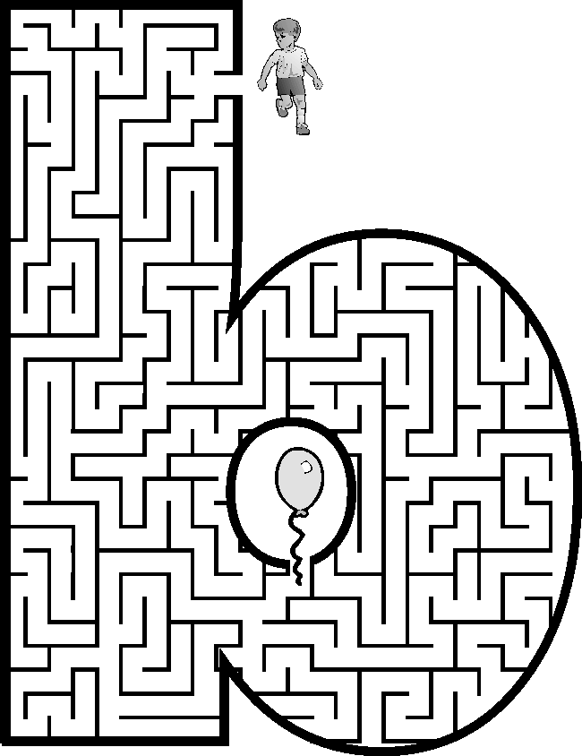 Labirinto sulla lettera minuscola b