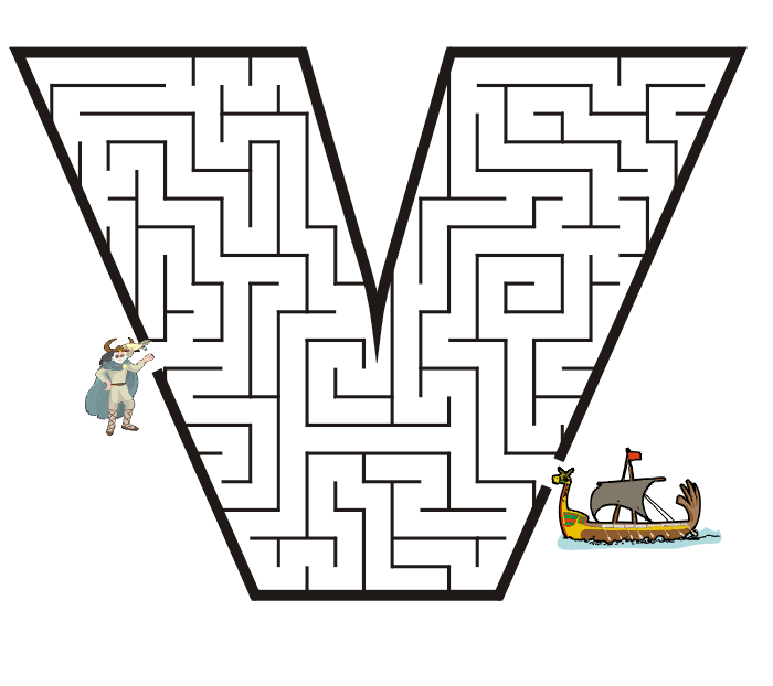 Labirinto sulla lettera minuscola v