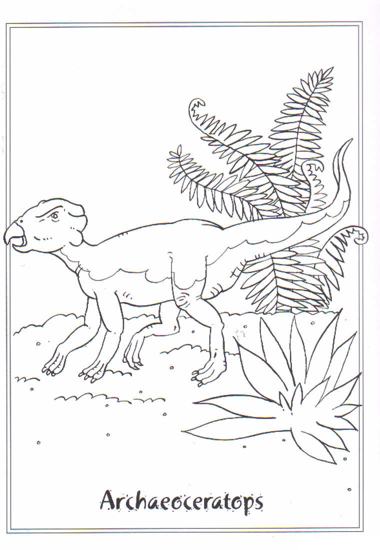 Archaeoceratops: disegno da colorare