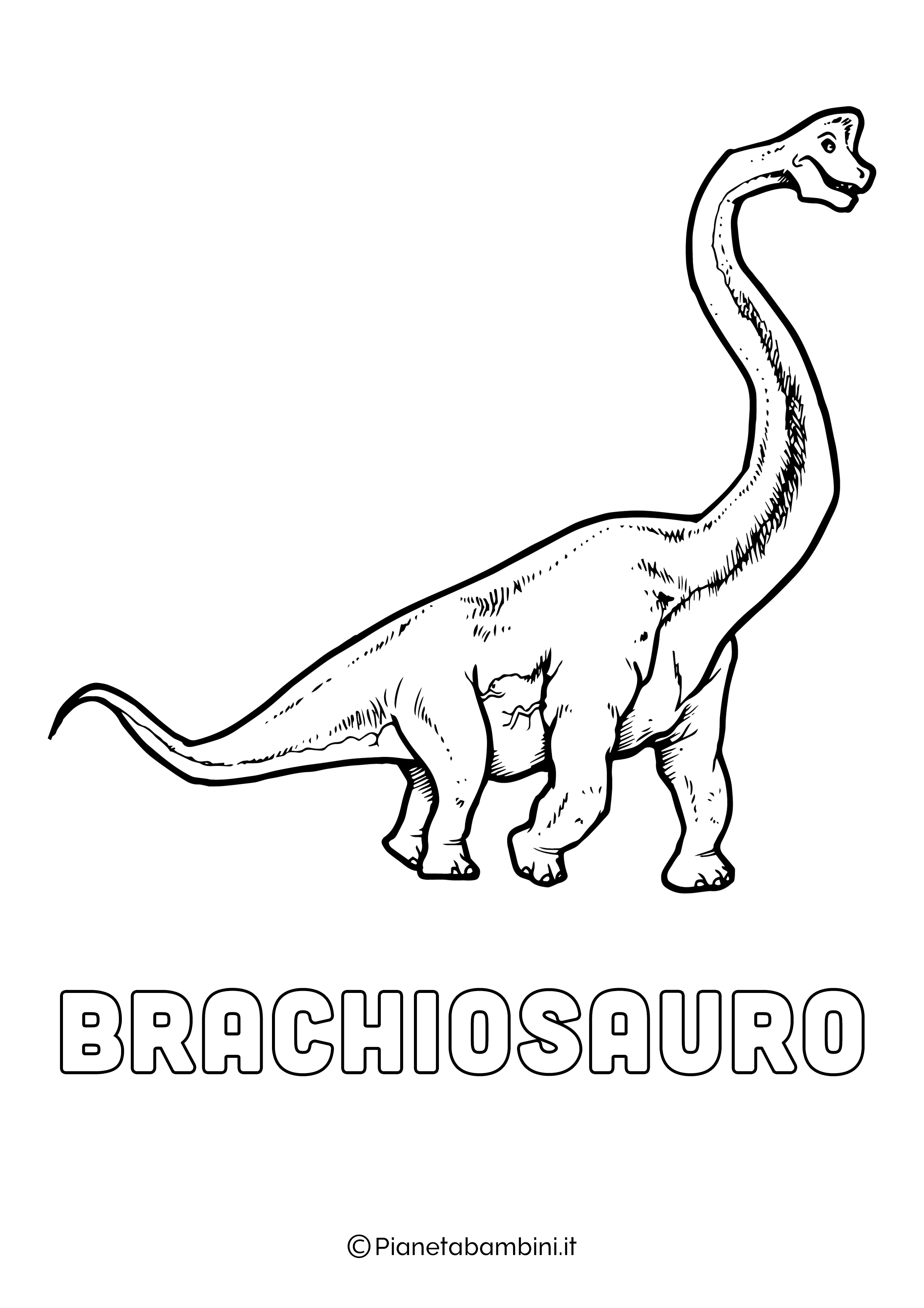 Dinosauro Brachiosauro da colorare