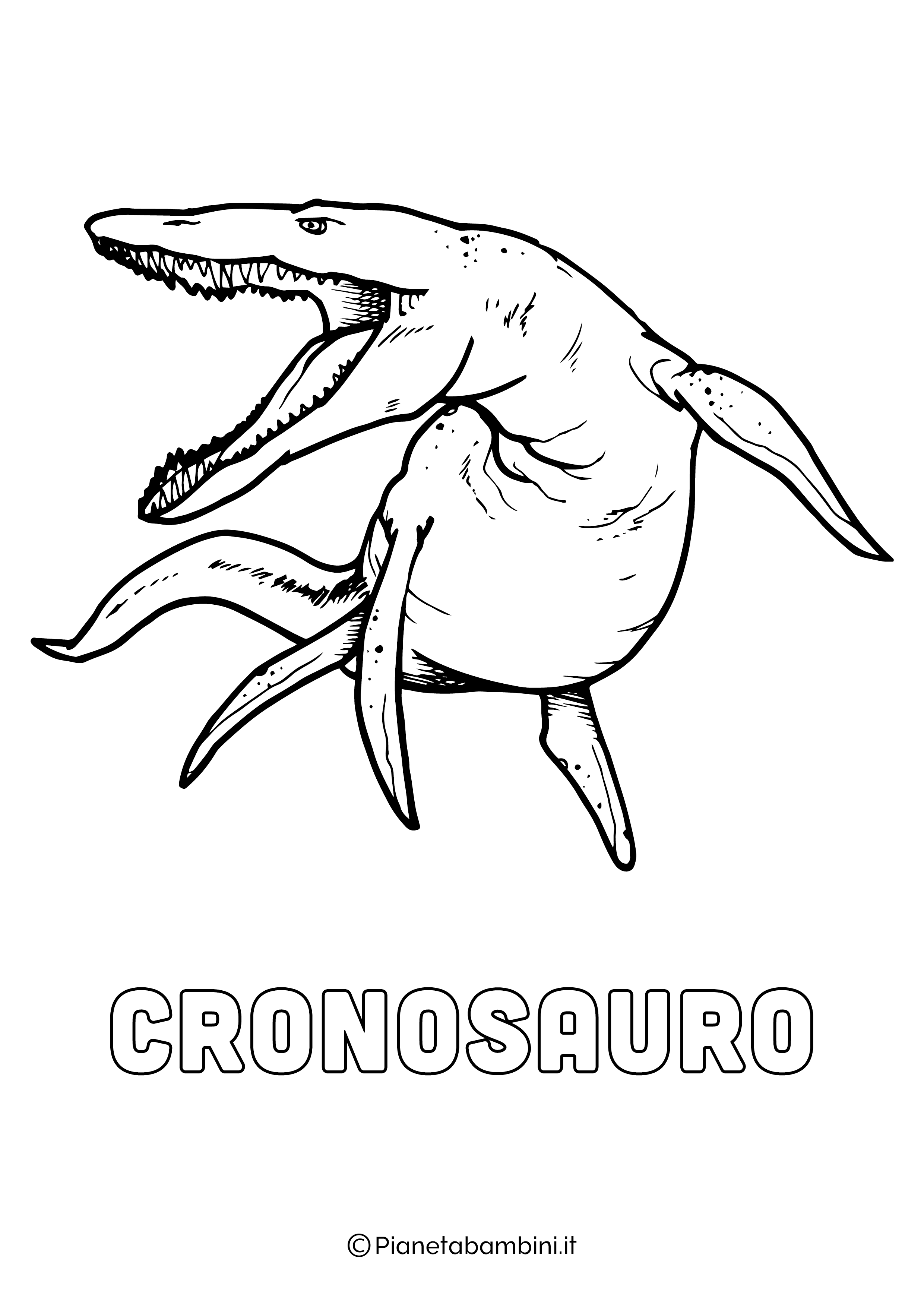 Dinosauro Cronosauro da colorare