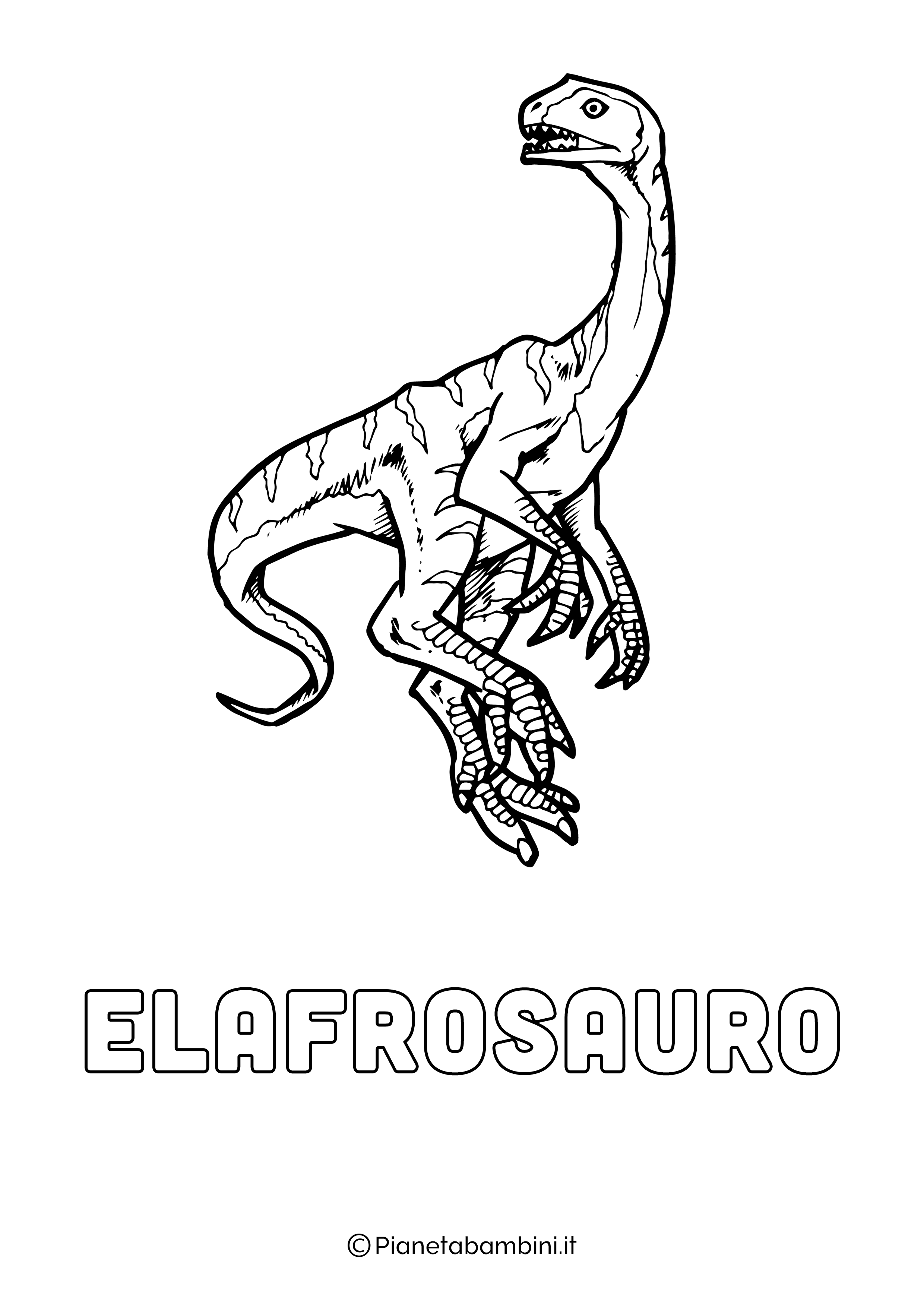 Dinosauro Elafrosauro da colorare