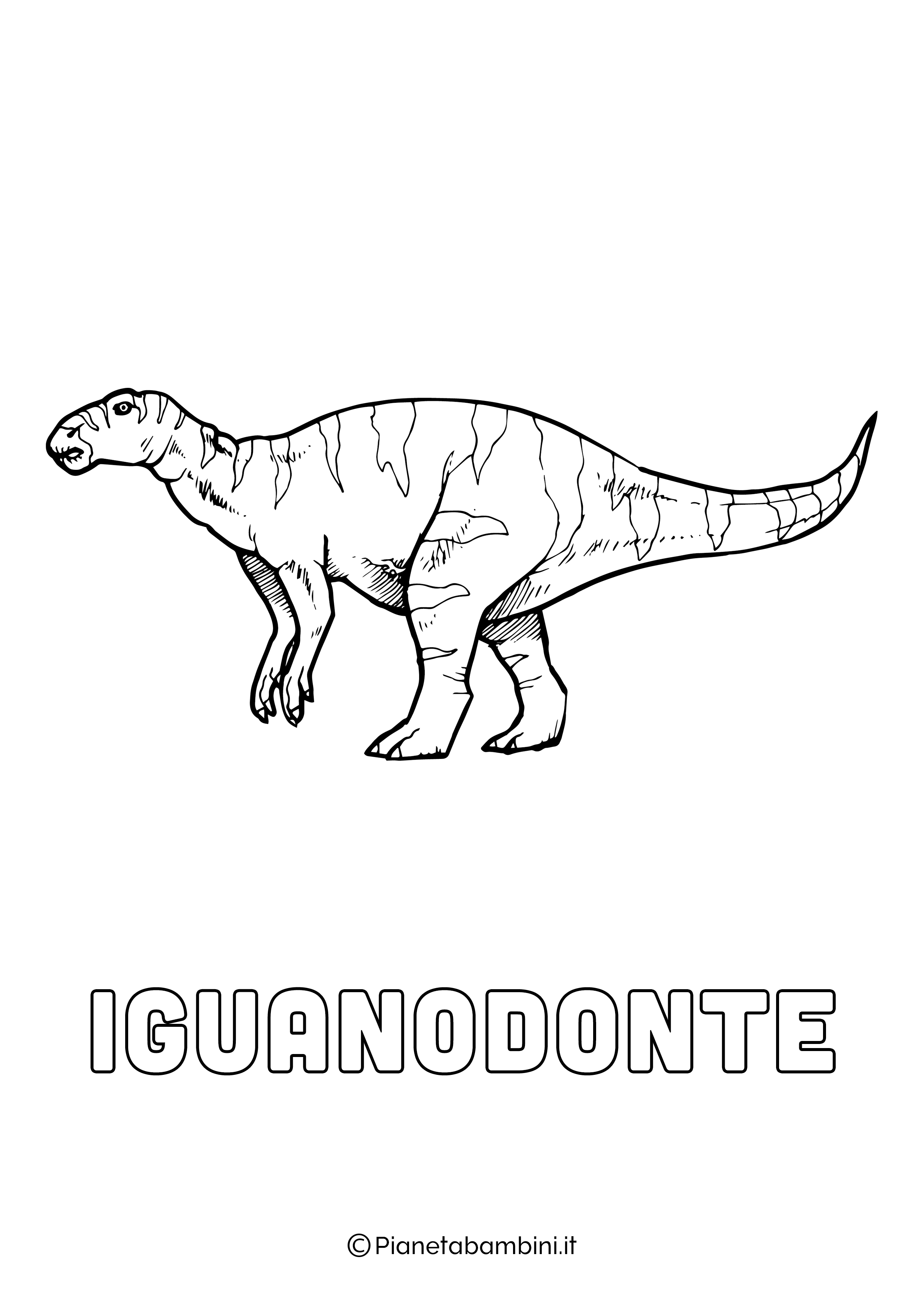 Dinosauro Iguanodonte da colorare