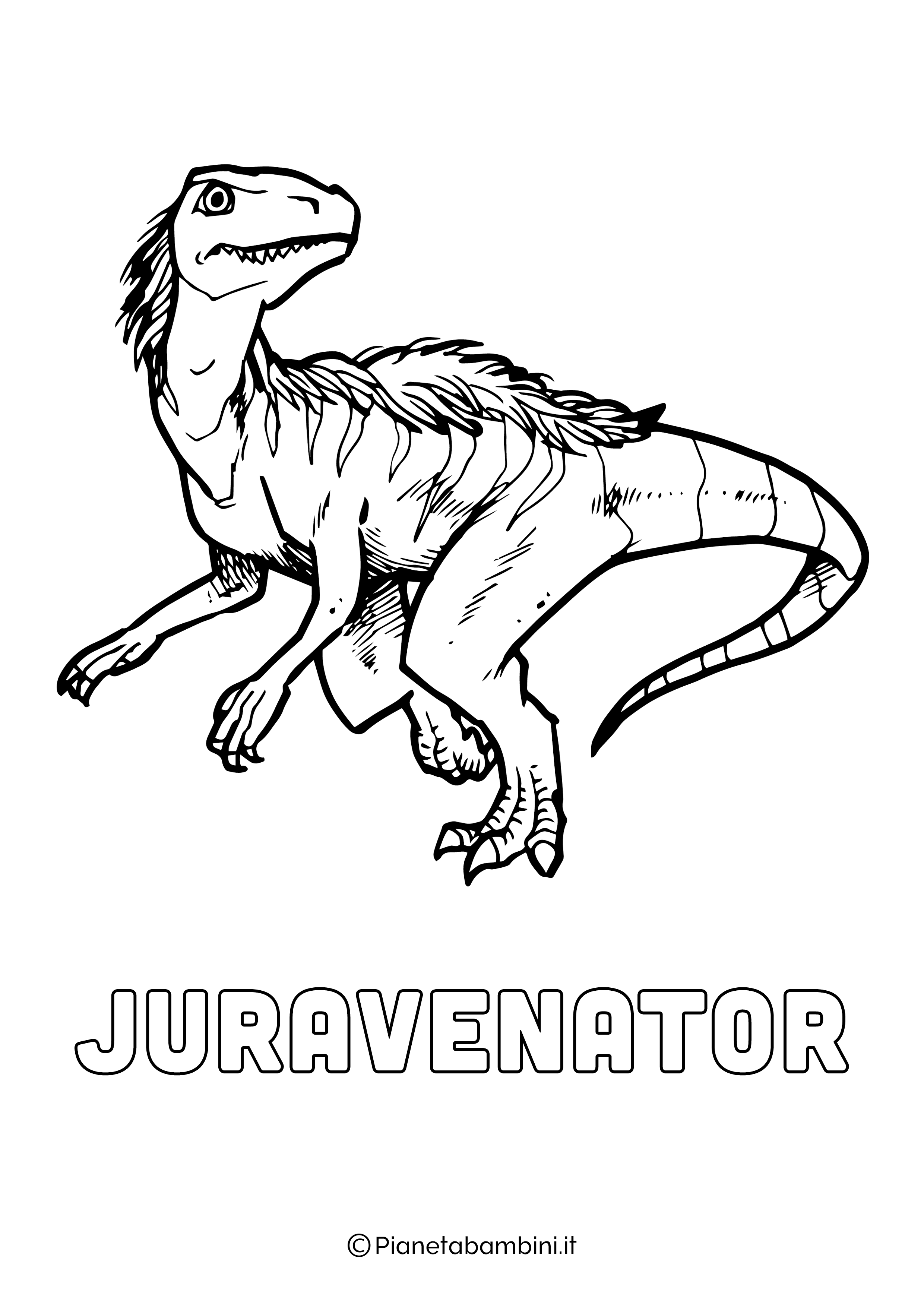 Dinosauro Juravenator da colorare