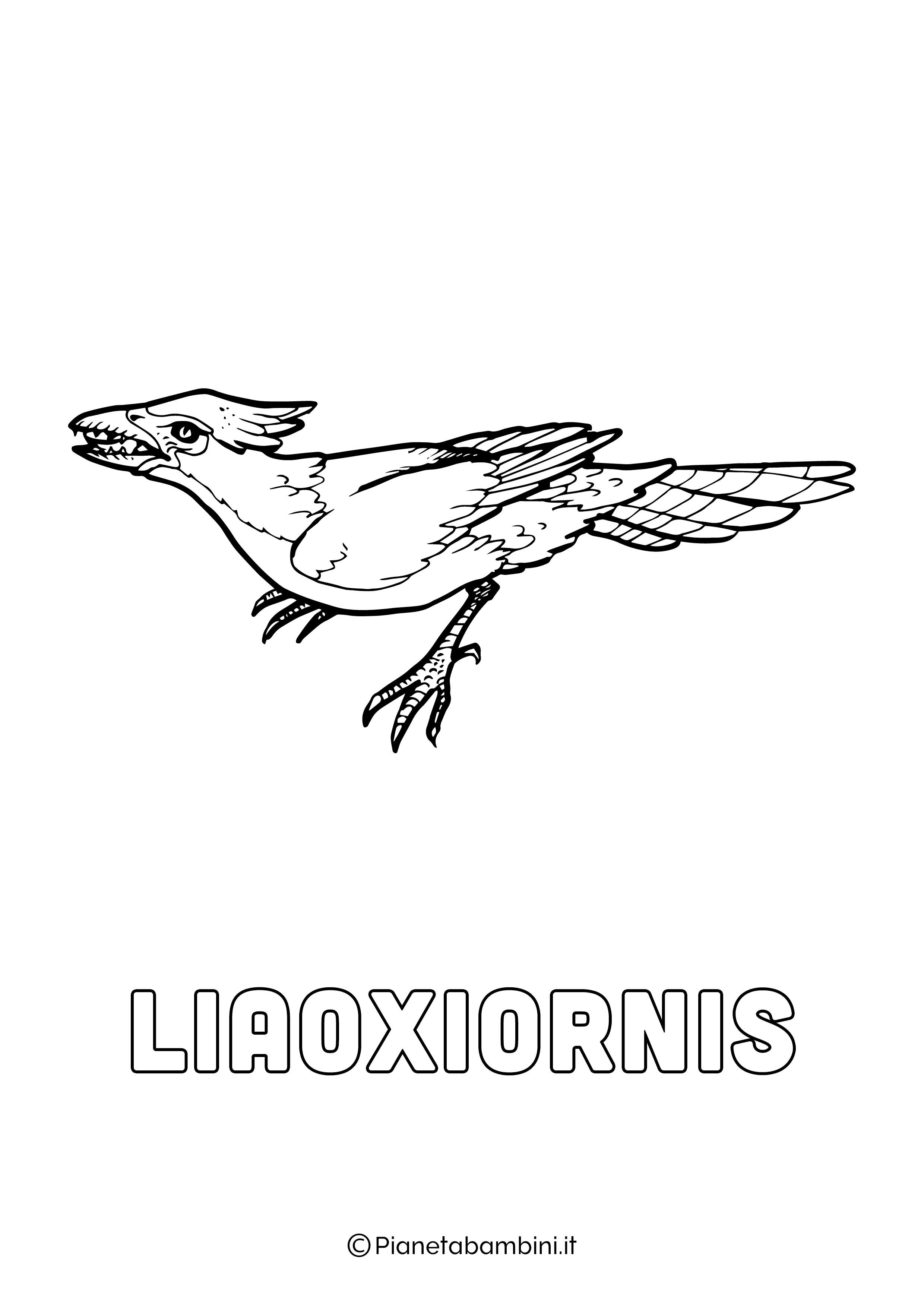 Dinosauro Liaoxiornis da colorare
