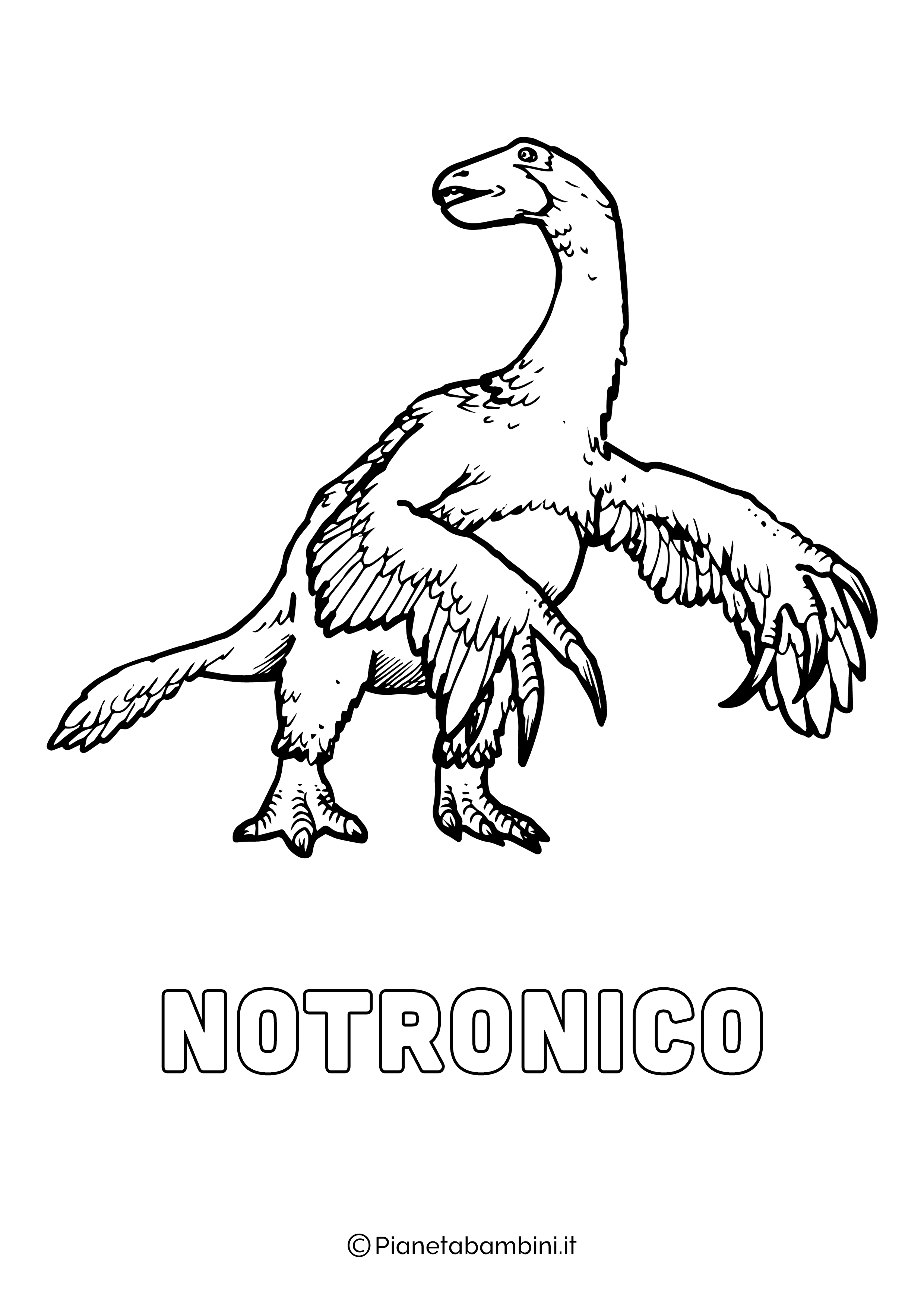 Dinosauro Notronico da colorare